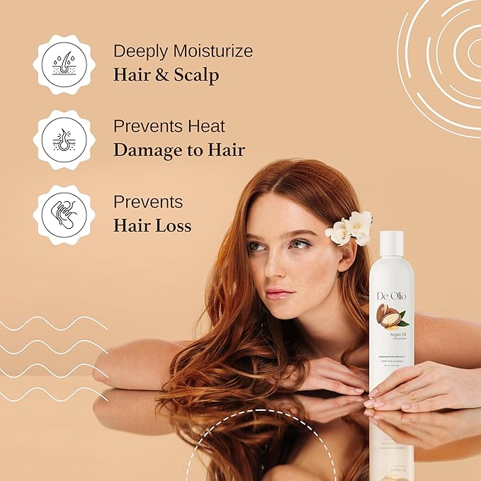 | Argan Oil of Morocco | 100% Pure & Natural Cold Pressed Argan Oil for Hair, Skin, Face | Refined Moroccan Hair Oil for Moisturizing & Strengthening | 16fl. oz. (473 mL)