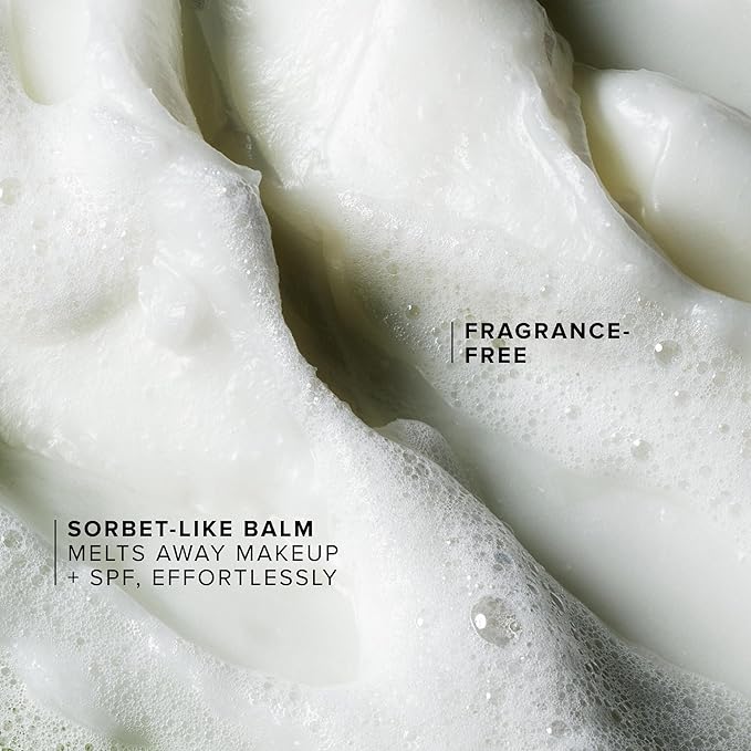 Farmacy Makeup Remover Cleansing Balm - Green Clean Waterproof Makeup Remover + Oil Based Cleanser - Newly Formulated Double Cleanser with Plant Based Waxes + Upcycled Moringa - Fragrance Free (100ml)