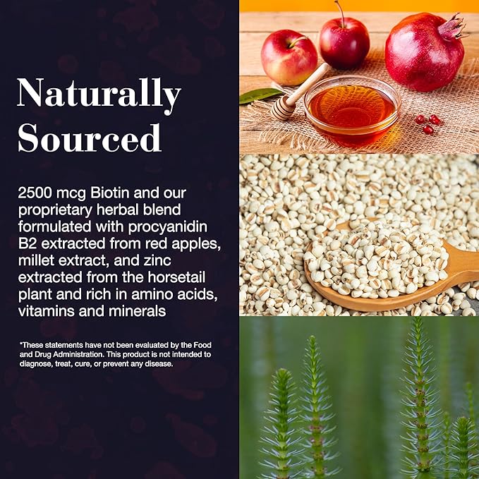 NEW NORDIC Hair Volume Gummies, 2500 mcg Biotin, Daily Hair Vitamins Supplement to Support Hair Skin & Nails, Vegan, 60 Count (Pack of 3)