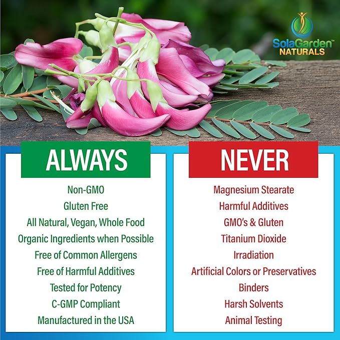 Whole Food Biotin Supplement - Contains Certified Organic Plant Based Biotin from Sesbania Agati Trees - by SolaGarden Naturals. May Support Hair, Skin and Nails. 60 Non GMO Veggie Capsules.