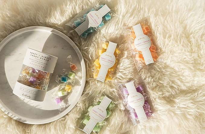 Bonblissity Sugar Cubes Candy Scrub, 30 pcs - Sugar Body Scrub Gift Set with Assorted Scents, Gentle Hand, Feet, and Body Exfoliator Turns into Lotions, Spa Small Gifts for Women and Men, Travel Size