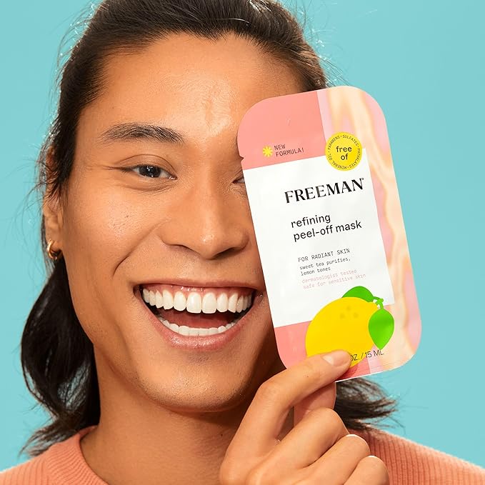 Freeman Facial Mask Variety 12 Count Bundle, Peel-Off & Clay Face Masks, Pore Clearing, Toning, Evening, & Calming Skincare, For All Skin Types, Travel Size Masks, 0.5 fl. oz./15 ml Sachets