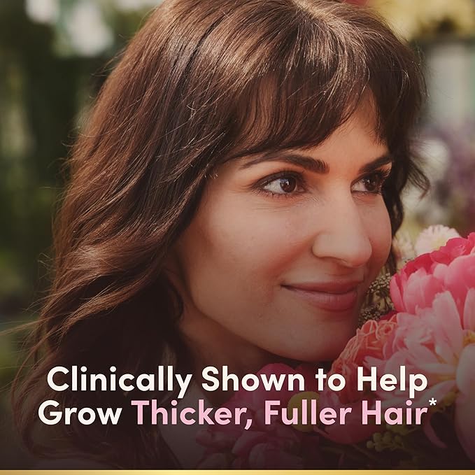 Nature's Bounty Hair Growth Gummies for Supporting Thicker, Fuller Hair with Biotin, Silicon & Arginine, Peach Mango Flavor – Gluten Free, Contains No Lactose, Sodium or Fish, 60 Count/30 Servings