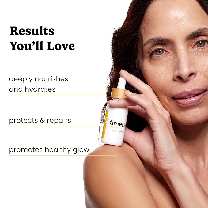 Timeless Skin Care Argan Oil - 100% Pure Argan Oil for Face & Hair Care - For Dry Skin - Fragrance-Free - Use with Moisturizer or Hair Products - 1 oz