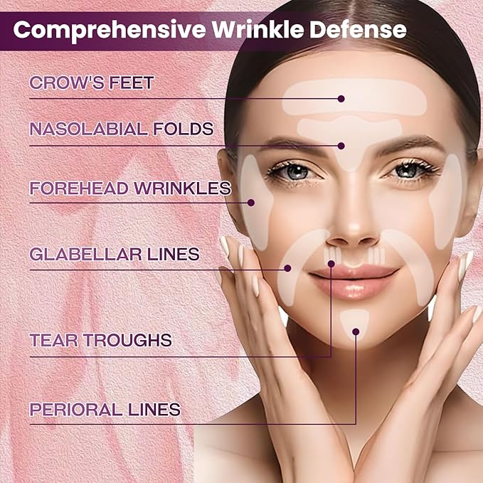 Facial & Forehead Wrinkle Patches: Anti Wrinkle Patches To Smooth Eye, Smile Line And Forehead Wrinkles - Wrinkle Patches For Face Overnight 192pcs