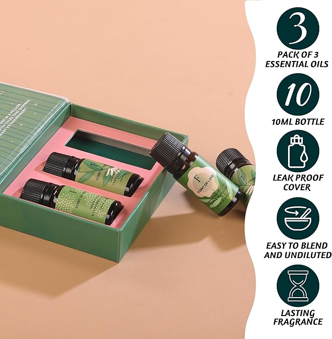 Folkulture Essential Oils for Diffuser Oil | Essential Oils Set of 3 Fragrance Oils | Diffuser Oils Scents for Home | Oil for Diffuser - Vanilla Caramel, Lavender Essential Oil