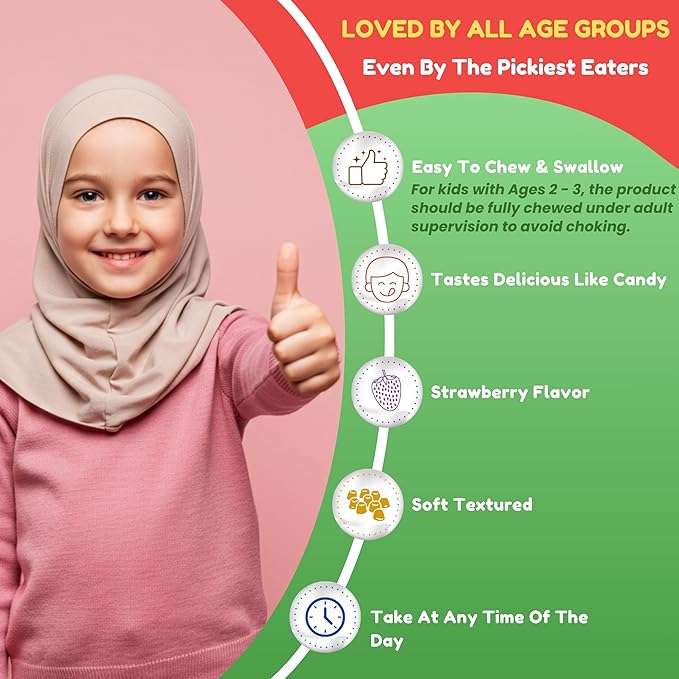 Vegan Biotin Gummies for Adult & Kids | 90 Gummies | 5000 mcg 45 Servings | Non-GMO | Gluten, Gelatin, Peanuts, Egg & Dairy Free | Biotin Gummy Vitamins for Hair, Skin & Nails Halal