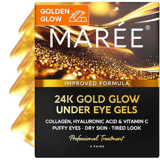MAREE Under Eye Gels – Smooth and Cool the Eye Area – Lightweight Care with Golden Glow Effect