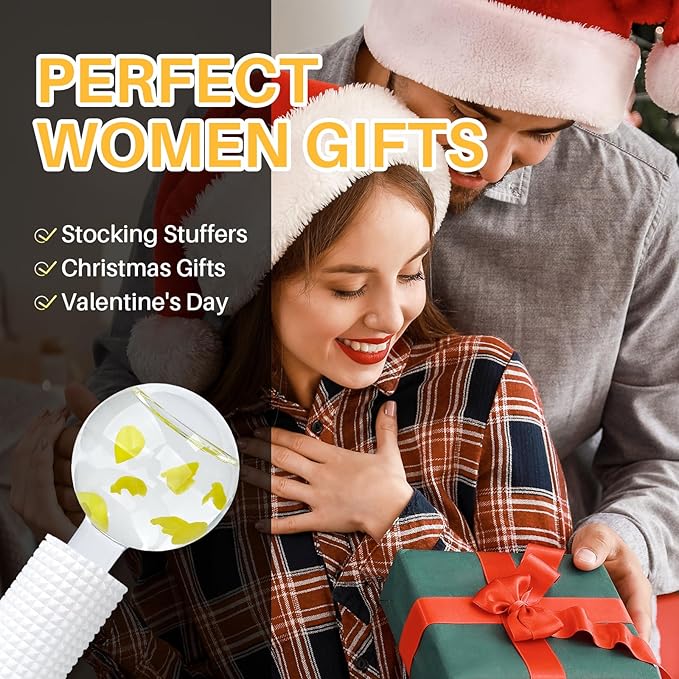 Ice Globes & Ice Roller for Face and Eyes - Facial Massage Tools for Skin Care, Reduce Wrinkles & Puffiness, Cooling Globes & Roller Ball for Glowing Skin (Yellow/2PCS)