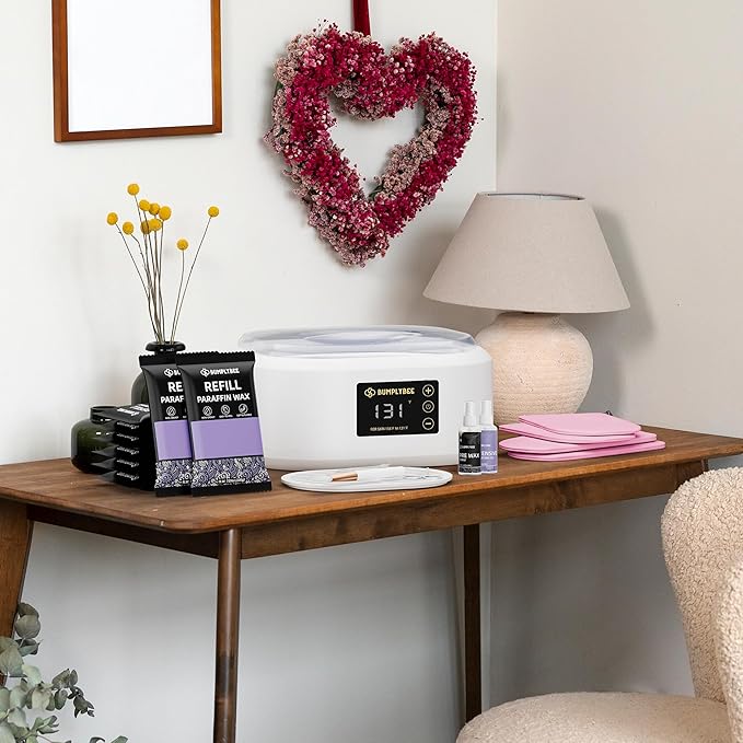 Paraffin Wax Machine for Hand and Feet - 3500ml Hand Wax Paraffin Machine with 8 Pcs Lavender Paraffin Bath, Moisturizing and Exfoliating