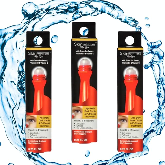 Age Defy Dark Circles, Puffiness, and Fine Lines & Wrinkle Serum with Peptides, Vitamins, and Green Tea Extract