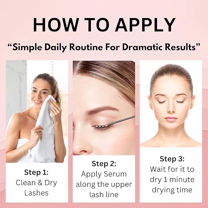 Eyelash Enhancement Serum with BIOTIN - Lash Enhancer For Longer, Fuller Eyelashes - Organic & Vegan Eyelash Enhancer - Cruelty Free - Eyelash & Eyebrow Conditioner [0.10 fl. oz/3ml]