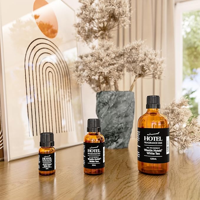 AirScent Hotel Diffuser Oil Inspired by The Westin White Tea Hotel Scent - Premium Fragrance Oil No. 1012 for Ultrasonic and Waterless Diffusers and Crafting - 500 mL, 16.9 fl oz Glass Bottle