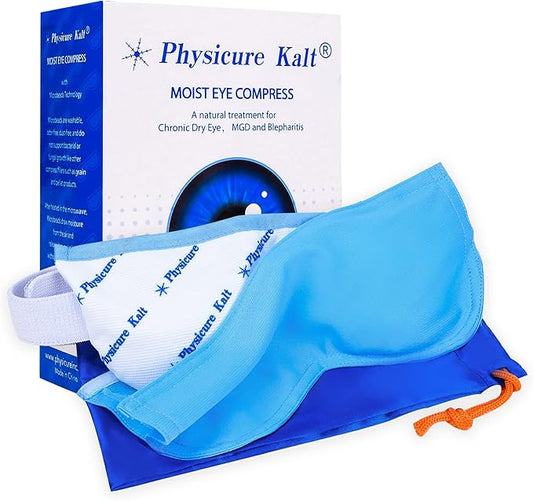 Heated Eye Mask | Moist Heat Compress Relief for Dry, Pink Eyes | Microwave Activated Therapy