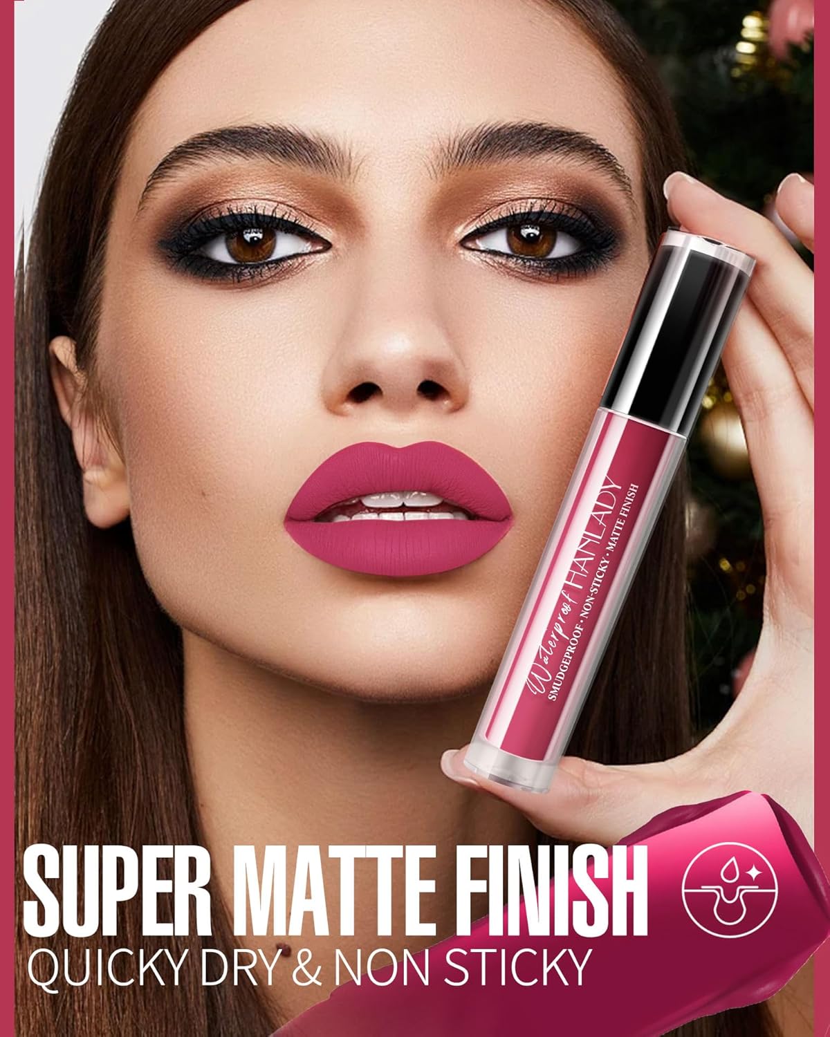 Dark Red Lipstick Long Lasting Lipsticks for Women Smudgeproof Transferproof Cruelty Free Lip Makeup, 907 Bing Bong