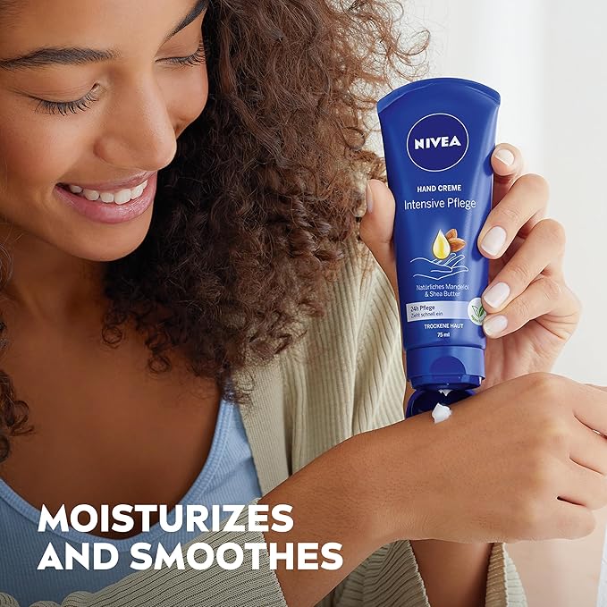 NIVEA Skin Care Set For Her, Nourishing Body Wash, Moisturizing Body Lotion, Lip Balm Stick with Shea Butter, & Hand Cream, 4 Piece Gift Set