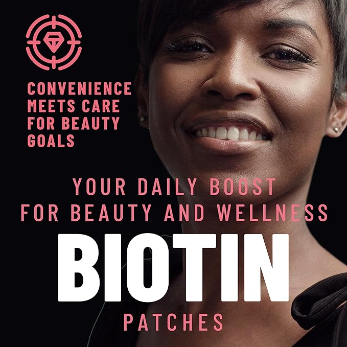Biotin Patches - 36 Pcs | 7.5 mg Biotin with Essential Vitamins & Minerals | Supports Healthy Hair, Strong Nails & Radiant Skin | Easy-to-Use for Beauty and Active Lifestyles