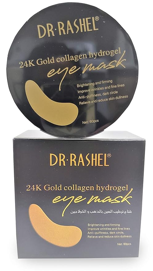 24k Gold Collagen Hydrogel Eye Mask | Improve Wrinkles, Anti Puffiness, And Dark Circle | 60 Pcs of Eye Mask