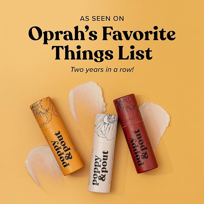 Poppy & Pout Marshmallow Creme Jumbo Lip Balm | All Natural Lip Balms & Moisturizers | Hydrates with Beeswax, Vitamin E, Organic Coconut Oil | Cruelty-Free | Lip Balm in Recyclable Cardboard Tube