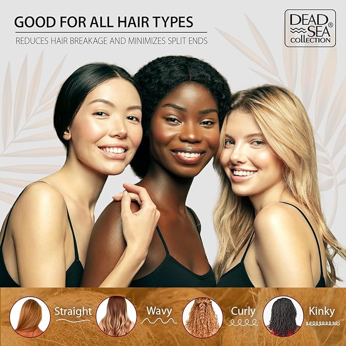 Dead Sea Collection Coconut Hair Mask - Repair, Strengthening and Hydrating for All Hair Types - with Nourishing Dead Sea Minerals and Coconut Oil - 16,9 Fl. Oz