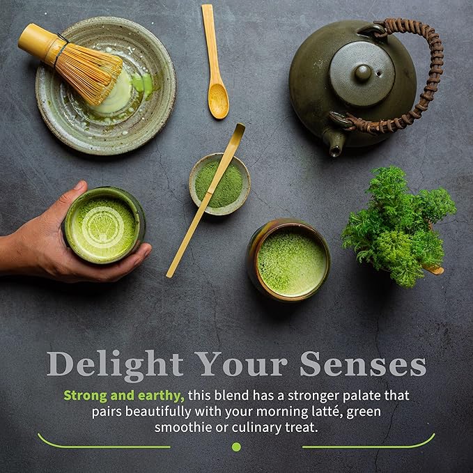 DoMatcha - Summer Harvest Green Tea Matcha Powder, Natural Source of Antioxidants, Caffeine, and L-Theanine, Promotes Focus and Relaxation, Kosher, 75 Servings (2.82 oz)