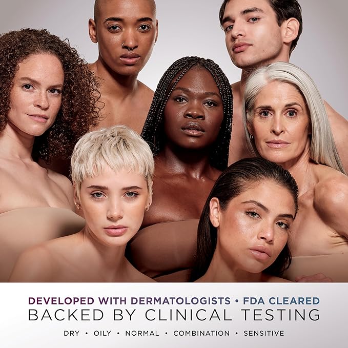 Shark CryoGlow LED Face Mask (FSA/HSA Eligible*) with Under-Eye Cooling, Anti-Ageing & Blemish Repair, Red & Blue LED, Infrared Light Therapy, USB-C, Remote Control, Storage Bag, Lilac Chill, FW312PL