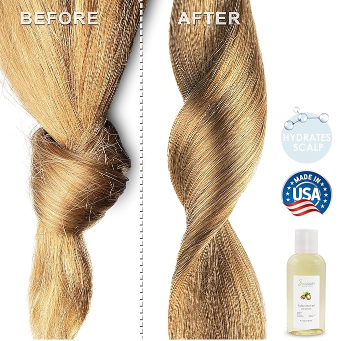 Soapeauty Kukui Nut Oil | 100% Pure & Natural | Cold Pressed | Moisturizing Oil for Skin, Hair, and Soap Making | 24 fl oz (2 * 12 fl oz)