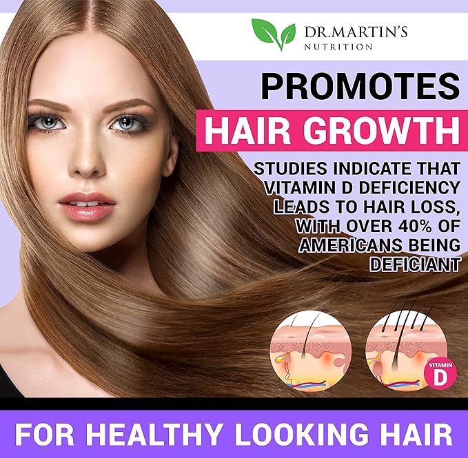 Potent Biotin (Vitamin B7) 10,000 mcg with Vitamins D & E Supplement | 180 Count | Hair, Skin And Nails | For Thicker & Stronger Hair Growth | Healthy, Youthful Skin & Strong Nails | Energy Support