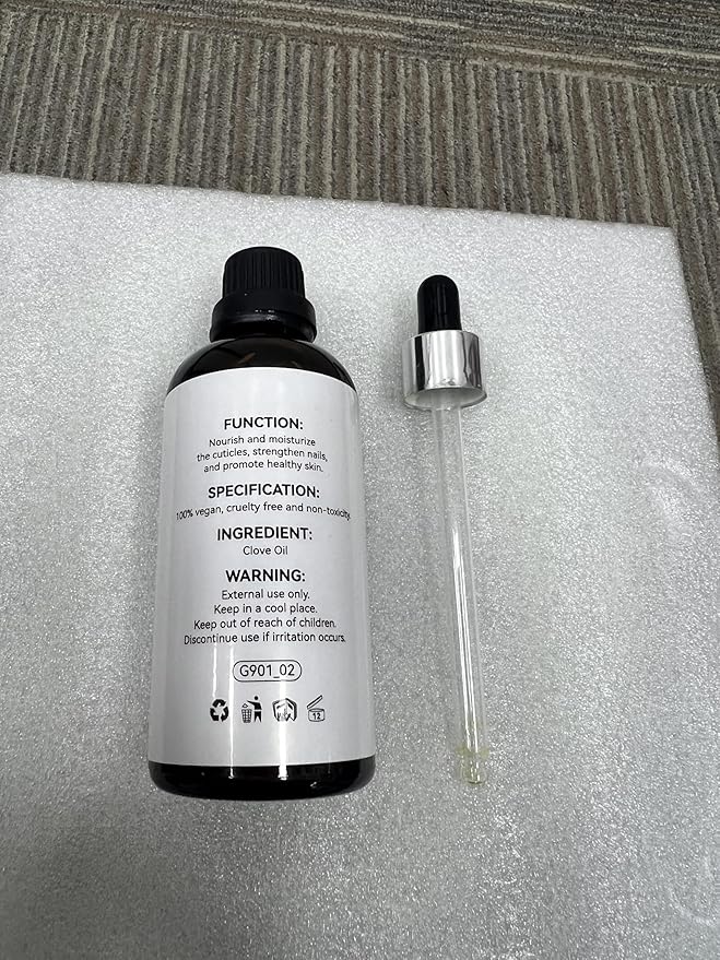SAVILAND Clove Oil for Effective Brittle Nails Repair: Natural Clove Essential Oil 100% Pure Orangic Nail Growth for Damaged Nails Toenail Renewal Cuticle Hand Foot Care Home