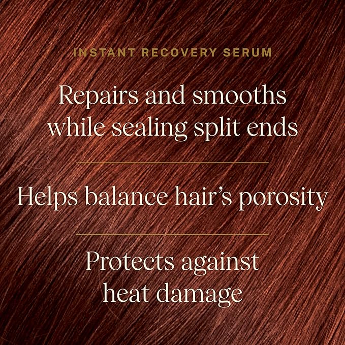 JVN Complete Instant Recovery Leave-In Anti Frizz Serum, Repairs Hair and Protects Against Heat Damage, Smoothing Serum for All Hair Types, 3.4 Fluid Ounces