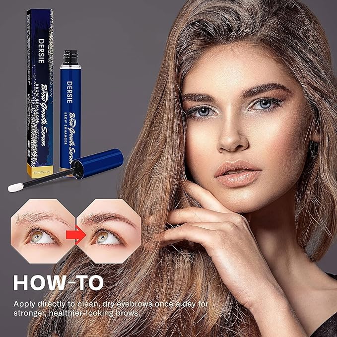 Dersie Eyebrow Growth Serum Rapid: for Thicker Brows in 4 Weeks (Pack of 2)