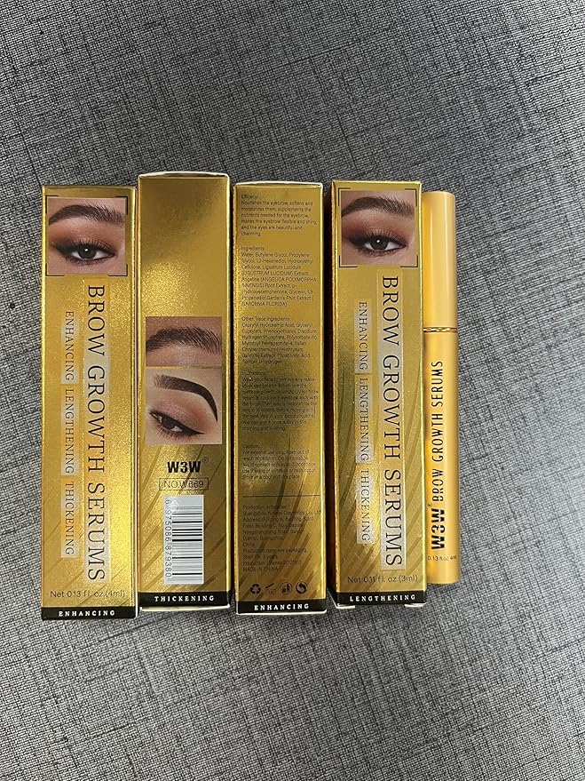 Natural Eyebrow Growth Serum To Grow Brows for Women, Fuller, Thicker, Longer Brows, 4ML Plant Extracts Enhancer, Visible Growth in 4 Weeks, Vegan & Cruelty-Free