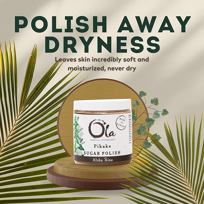 Ola Tropical Apothecary Pikake Sugar Polish with Pure Tropical Oils and Plant Extracts - 11.6 Oz