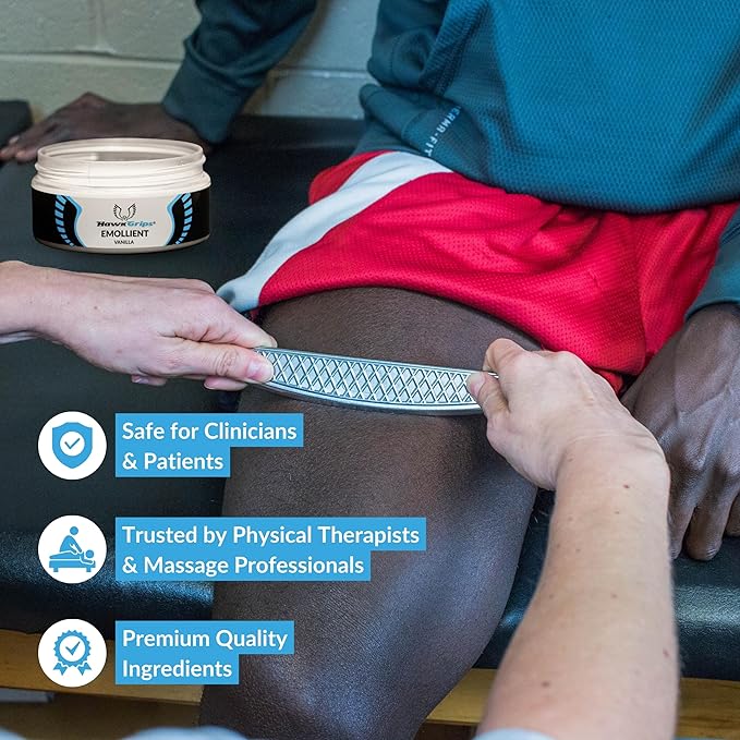 Massage Cream Emollient, Vanilla Scent, Deep & Soft Tissue, Physical Body & Muscle Therapy, Safe & Clean Ingredients, Ideal Use with Hands & Tools - Vanilla Scent, 10 Jars (8oz Each)