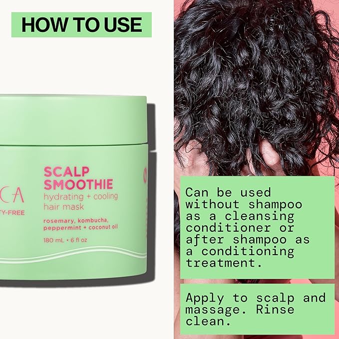 Pacifica Scalp Smoothie Hydrating Scalp Treatment & Leave-On Hair Mask, Cooling Relief for Dry, Flaky, Itchy Scalp & Thinning Hair, Vegan & Cruelty-Free, 6 fl oz